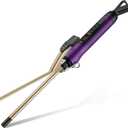 3/8 Inch Small Curling Iron Wand for Short & Long Hair, Ceramic Small Barrel Curling Iron Tiny Curling Wand with Adjustable Temperature, Include Heat Resistant Glove