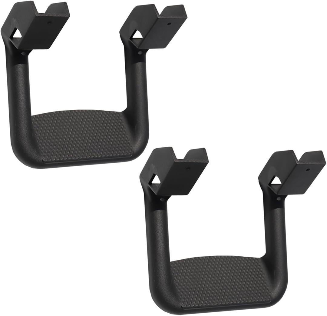 2Pcs Universal Black Aluminum Side Step Bars Replacement for Trucks from Chevy (Chevrolet), Ford, Toyota, GMC, Dodge RAM, Jeep Truck