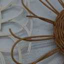 Boho Wall Basket Decor Set of 8,Rattan Flower Wall Decor,Flat Woven Baskets Wall Hanging Decor,Unique Boho Wicker Seagrass Wall Decor(Rattan Classic)