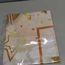 Tatuo Happy Birthday Decorations Backdrop Banner, Glitter Birthday Backdrop Sign Poster Party Supplies Photo Background for Men Women, 72.8 x 43.3 Inch(White and Gold)