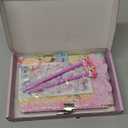 homicozy Unicorn Diary with Lock,Gift for 6 7 8 Year Old Girl,Glitter Seceret Journal for Kids with 160 Pages,Shiny Notebook for Writing and Drawing,Cute Stationery Back to School Gift