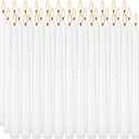 36 Pack White Taper Candles 10 Inch - Premium Unscented Dripless & Smokeless Long-Burning Candles for Wedding Decor, Fine Dining, Candelabras, Romantic Dinner, and Elegant Home Decor