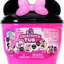 Disney Junior Minnie Mouse 5 in 1 Creativity Tub, 50-Piece Paint and Color Preschool Arts and Crafts Activity Set, Small