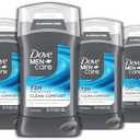 DOVE MEN + CARE Deodorant Stick for Men Clean Comfort 4 Count Aluminum Free 72-Hour Odor Protection Mens Deodorant with 1/4 Moisturizing Cream 3 oz (Pack of 3)