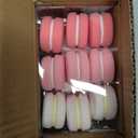 18 Pcs Fake Macarons Cake, Realistic Artificial Fake Macaronst Model Photography Props Home Decoration (Pink Gradient)