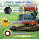 GICOOL Flat Free Lawn Mower Tire and Wheel with Bearing Bore 3/4" or 5/8", 13x5.00-6 Smooth Tread Tire, 3.25"-5.9" Centered Hub, 2 PCS