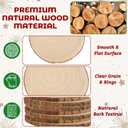 8 Pack 10-12 Inch Large Wood Slices for Centerpieces, Wood Rounds for Tables Decor, Wood Centerpieces for Tables, Rustic Wood Circles for DIY Crafts and Wedding Decor
