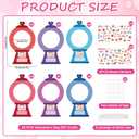 3 x 24 PCS Valentine's Day Picture Frame Ornaments Paper Gumball Machine DIY Photo Frame Craft Set Hanging Decorations for School Classroom Activity Decor Supplies (Bubble)