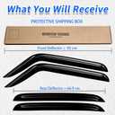 Window Rain Guards Compatible 2018-2025 Jeep Wrangler JL 4PC Window Visors Vent Shade Deflector 2020-2025 Jeep Gladiator