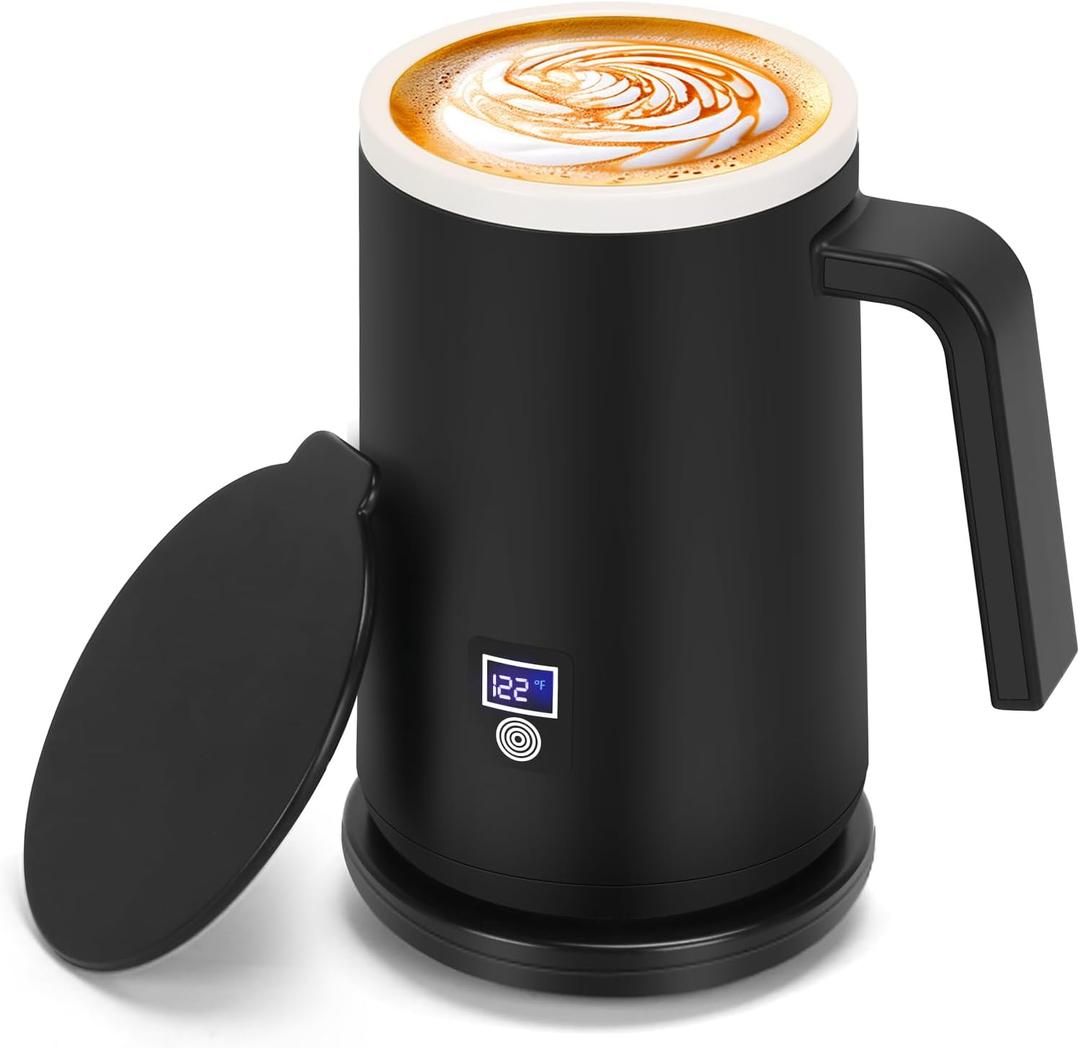 Constant Temperature Heating Cup, 12oz Rechargeable Smart Mug Warmer with Temperature Control, 90 Min Battery Life, Wireless Charging, Black