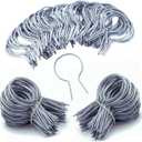 150 Pack - 2 3/8" Chain Link Fence Ties 9 Gauge Galvanized Steel Twist for Securing Fences on Farms/Ranches/Gardens