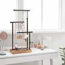 SRIWATANA Jewelry Organizer Stand, Extra Tall Necklace Holder Jewelry Holder, Gift Idea (Carbonized Black & Black)