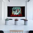 Hands Off Protest Social Security And Medicare Protest Flag 4x6FT,Premium Quality,Vibrant Colors,Resist Flags with 2 Brass Grommets for Indoor Outdoor. (B, 4x6ft)