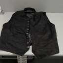 Men's Suede Leather Vest Casual Western Cowboy Jacket Wedding Waistcoat (XX-Large, Black)