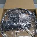 GO&SO Black and Gold Trim Drum Lamp shades Set of 2,Medium Lamp shade 13" Top13" Bottom10" High(Spider) Modern Lampshades for Table&Bedside lamp Replacement Lampshade in Hand Crafted,Easy Assembly