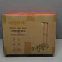 Folding Hand Truck 500lbs, Portable Heavy Duty Dolly Cart, 6 Wheels Collapsible Luggage Cart with 2 Elastic Ropes - Compact Trolley Cart for Easy Moving - Ideal Hand Cart for Travel and More (17, Black)