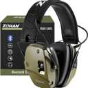 ZOHAN 035 Bluetooth 5.4 Shooting Ear Protection Earmuff, Active Noise Canceling, Hearing Protection with Sound Amplification (Army Green Bluetooth Ear Muffs)