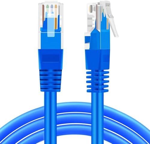TNP Cat 5e Ethernet Cable 10ft, Cat 5 Internet Patch Cable Cat5e Cable RJ45 Connector LAN Network Cable Cat5 Wire Patch Cord Snagless Computer Ether Wire (10 Foot Blue)
