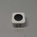 COWVTUJ Digital Pomodoro Timer Cube 5/10/25/50min, Visual Productivity Flip Timer for Kids Classroom Desk, Custom Countdown, Silent and Sound Mode for ADHD Study Work Game Kitchen (White)