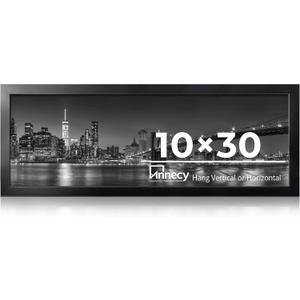 Annecy 10x30 Picture Frame Black, Panoramic Picture Frame for Wall Decoration, Classic Black Minimalist Style Suitable for Decorating Houses, Offices, Hotels1 Pack