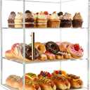 3-Tier Pastry Display Case, Acrylic Bakery Display Case