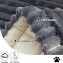 Sofa Couch Cover, Sofa Covers for Dogs Washable, Non-Slip Striped Sofa Slipcovers for Sectional Sofa, Sofa Cover Furniture Protector for L Shaped(Dark Grey, 27.6"x 82.7")