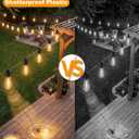 Outdoor String Lights, 54FT Waterproof Patio Lights with 15+1 ST38 LED Bulbs Shatterproof, Warm White 2700K, Dimmable Hanging Connectable Outdoor Lights for Backyard, Balcony, Porch, Deck