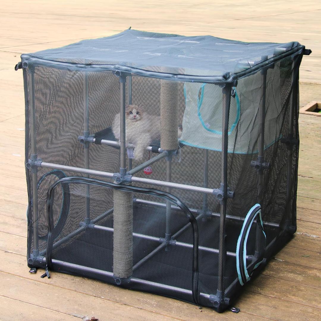 Catio Outdoor Cat Enclosure,Compact Kit for Outdoor and Indoor(Compact Kit)