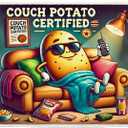 3x5 Feet Funny Single Sided Flags with Quote ''Couch Potato Certified'' - Cool Meme Poster Polyester for Bedroom - Banners for Mans with Four Brass Grommets - Cool Dorm Flag Outdoor or Indoor