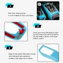 ABS Center Console Gear Shift 4WD Panel & Dashboard & Cup Holder Trim 4PCS Cover Trim Interior Accessories for 2018-2024 Jeep Wrangler JL JLU & Gladiator JT (Light Blue)