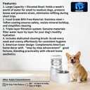 RIZZARI Automatic Pet Water Dispenser: 5L White Cats and Dogs Gravity Feeder - Stainless Steel Bowl - Outdoor Hiking Use. (Pearl)