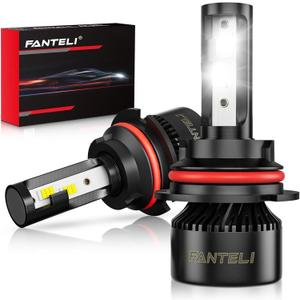 / Bulbs High/Low Beam 6500K Cool White 40000LM 900% Brightness, 1:1 Size Plug and Play IP68 Waterproof Off-Road Lights, Pack of 2