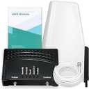 Cell Phone Booster for Home & Office,Up to 2000 sq ft,Cell Phone Signal Booster with Band 66/25/2/4/5/12/13/17,Boost 5G 4G Data for All U.S. Carriers FCC Approved Cell Booster (Black)
