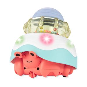 Skip Hop Baby Crab Crawl Toy Stack & Crawl 4-in-1 Sensory Development Infant Tummy Time Toy with Lights Sounds and Music Age 5m+