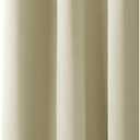 Deconovo 100% Blackout Curtains Noise Reducing, Thermal Insulated Drapes Grommet Room Darkening Window Panels Light Blocking & Privacy Protection (Beige, 42"x84", 1" Panel) (42"W x 84"L (Pack of 1), Beige)