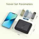 Travel Bottles with Case, 4x2oz TSA Approved, Leak-Proof, Press to Unlock, Compact & Portable Travel Toiletries (Black)