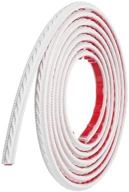 uxcell 3.3Ft x 0.47" Peel and Stick Molding Trim for Walls, Flexible Mirror Molding Trim Self-Adhesive Wall Paneling Strip Wallpaper Border for DIY Floor Wall Baseboard, White