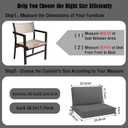 idee-home Outdoor Cushions for Patio Furniture, Outdoor Seat Cushion, Waterproof Hampton Bay Deep Seat Replacement Couch Chair Cushions for Garden Lawn Backyard Deck, Grey 28.5 x 28.5