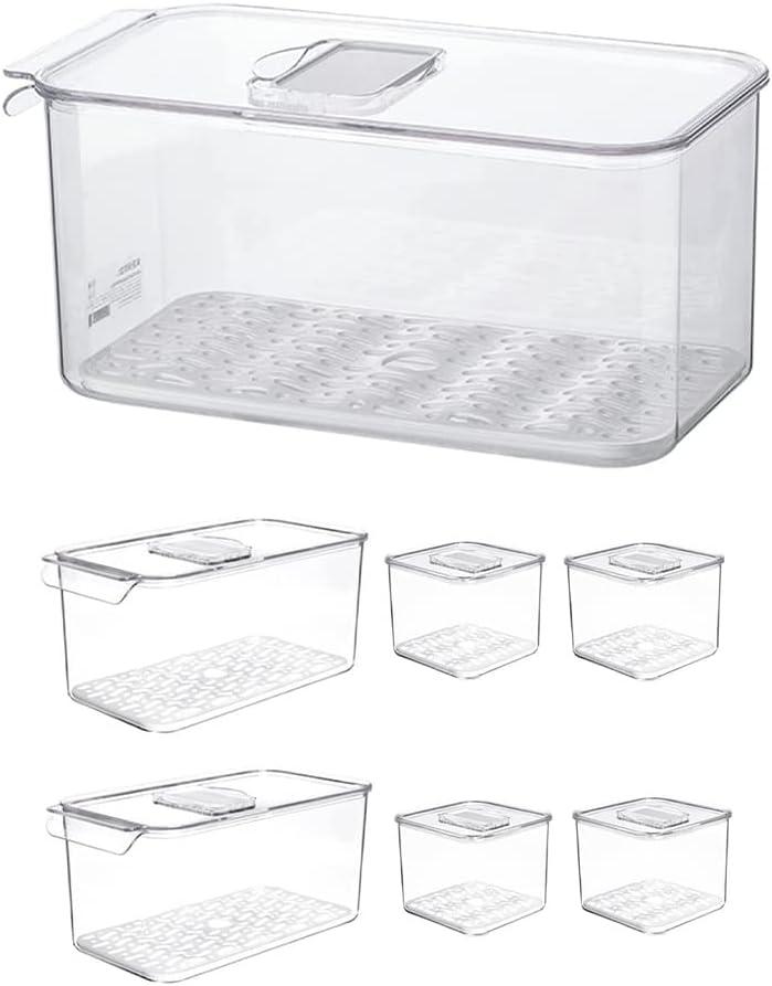 SANNO Vegetable Fruit Containers Fridge Containers,Freezer Produce Saver Produce Saver Containers for Refrigerator, Containers Produce Saver Produce