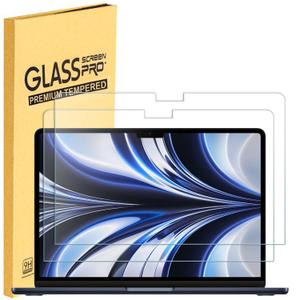 MUBUY-GOL 1 Pack Tempered Glass Screen Protector for MacBook Air 13.6 inch 2025-2022 (M4 M3 M2 A3240 A3113 A2681), 9H Hardness Anti-Scratch Anti-fingerprint