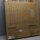 Mumeasy Baby Gate Extra Wide, 29.5"- 51.5" Pressure Mounted Dog Gate with Walk Through Door, Auto Close Pet Gate for Stairs,Doorways,House (White)