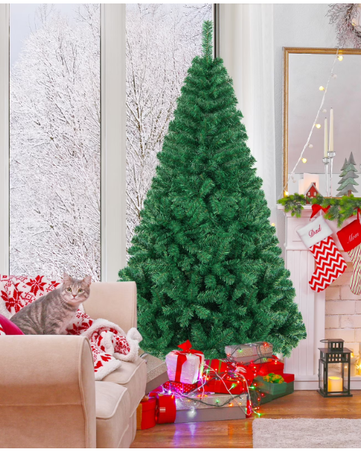 Artificial PVC Christmas Tree W/Stand Holiday Season Indoor Outdoor , 6ft  Artificial PVC Christmas Tree W/Stand Holiday Season Indoor Outdoor , 6ft