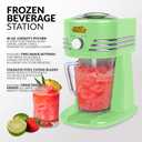 Nostalgia Taco Tuesday Frozen Drink Maker and Margarita Machine for Home - 40-Ounce Slushy Maker with Stainless Steel Flow Spout - Easy to Clean and Double Insulated - Lime Green