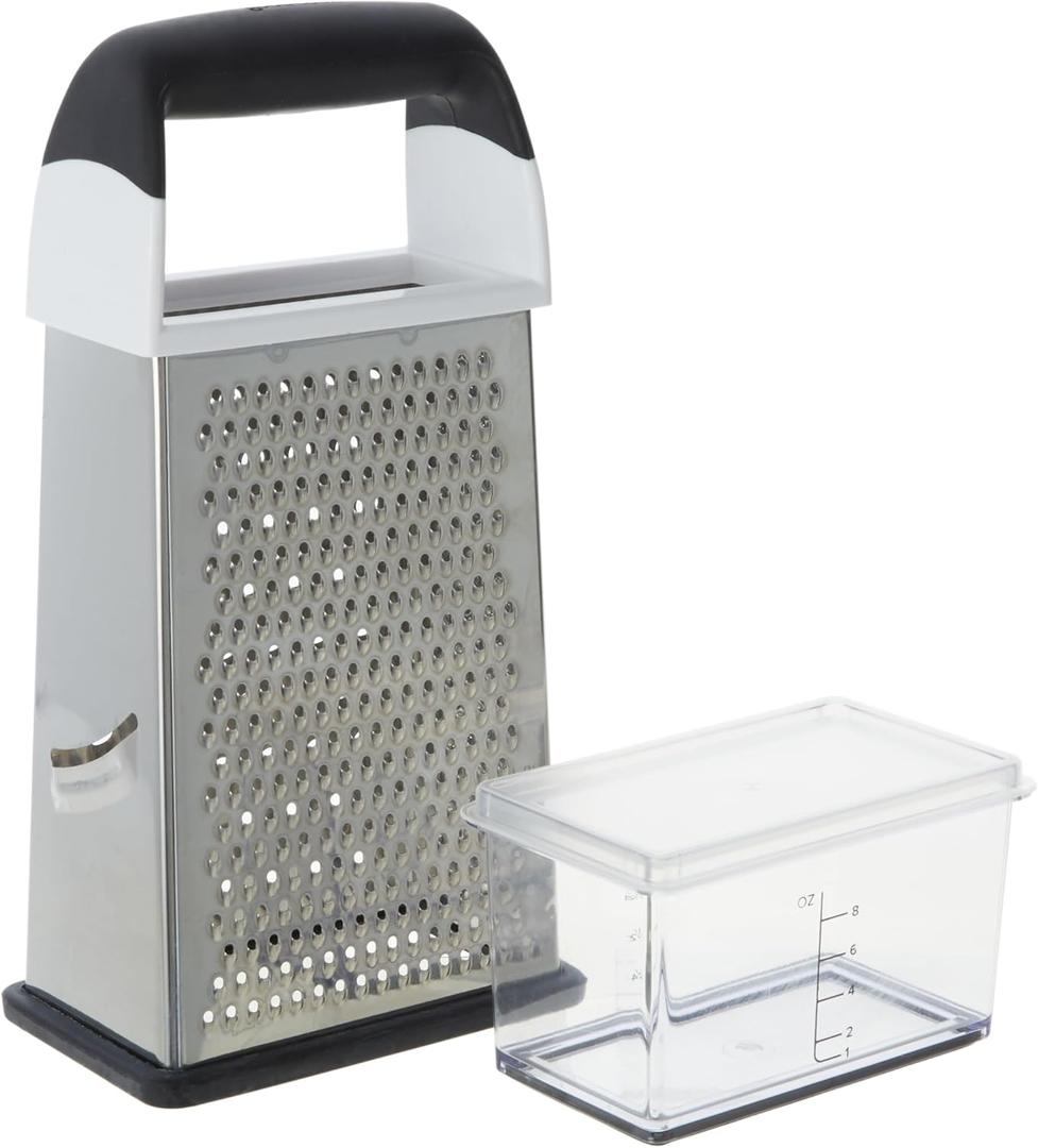 GoodCook Touch 4-sided Box Grater, Stainless Steel Blades with Collection Cup included