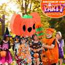 24" x 15" Large Halloween Pumpkin Pinata - Piata Kit with Stick, Rope, Blindfold, Confetti for Halloween Decoration, Fall Harvest Celebrations