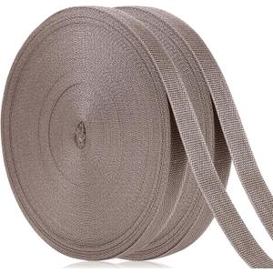 Shappy Tree Tie Strap Garden Webbing Strap Garden Plant Supports Tree Tie Staking and Guying for Outdoor Use, Plant Supports, Grafting, Straightening Supplies(Dark Khaki,295 Feet x 1 Inch)