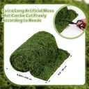Artificial Moss Mat 11.8" x 8.85ft, Faux Moss Roll Runner Sheet for Crafts & Wedding Decor, Reusable Green Nylon Fake Moss Roll for Garden Theme Party, Fireplace & Table Display