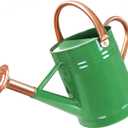 1 Gallon Metal Watering Can for Outdoor Garden, Plant & Flower Watering Pot for Gardening Bonsai Water Bucket with Sprinkler Head