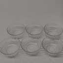 Small Glass Bowls for Dessert, Snack, Fruit, or Nuts, 4.5" Textured Bowls Set for Kitchen Prep, 9.5 ounce Capacity Dip Bowls, Portion Control Bowls, Set of 6