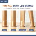 32 Pcs VIUME Chair Leg Floor Protectors for Hardwood Floors Silicone Covers to Protect Wood Tile Floors Scratches Felt Pads Furniture Leg Caps Reduce Noise (Fit:1.3"-2")